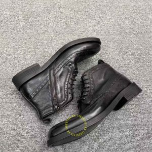Giày Boot hàng hiệu Dior màu đen phối họa tiết cao cấp nhất - Ảnh 5