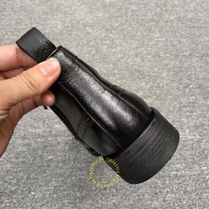 Giày Boot hàng hiệu Dior màu đen phối họa tiết cao cấp nhất - Ảnh 8