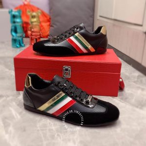 Giày sneaker D&G màu đen phối kẻ sọc hàng hiệu xách tay - Ảnh 5