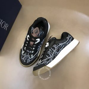 Giày Sneaker Dior nam màu đen họa tiết Monogram hàng hiệu - Ảnh 2