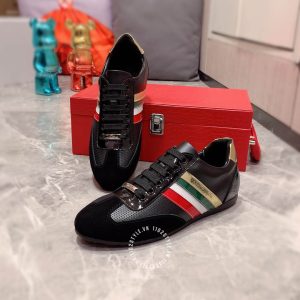 Giày sneaker D&G màu đen phối kẻ sọc hàng hiệu xách tay - Ảnh 8