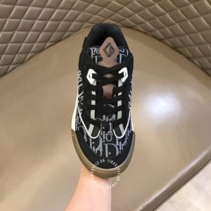 Giày Sneaker Dior nam màu đen họa tiết Monogram hàng hiệu - Ảnh 5