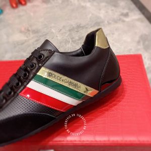 Giày sneaker D&G màu đen phối kẻ sọc hàng hiệu xách tay - Ảnh 9