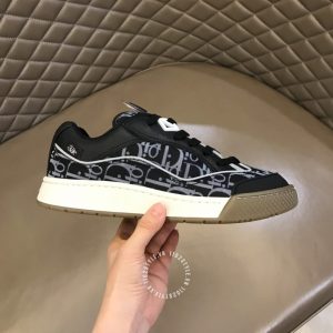 Giày Sneaker Dior nam màu đen họa tiết Monogram hàng hiệu - Ảnh 8