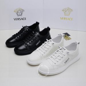 Giày nam Versace sneaker màu đen họa tiết hàng hiệu - Ảnh 10