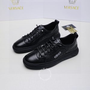 Giày nam Versace sneaker màu đen họa tiết hàng hiệu - Ảnh 3