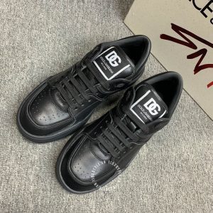 Giày sneaker nam Dolce & Gabbana da thật màu đen logo trắng - Ảnh 2