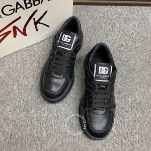 Giày sneaker nam Dolce & Gabbana da thật màu đen logo trắng - Ảnh 4