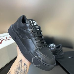Giày sneaker Dolce & Gabbana da thật màu đen logo trắng - Hình ảnh 6