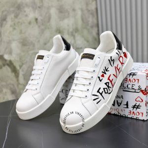 Sneaker Dolce & Gabbana trắng phối hoạ tiết nhiều màu - Ảnh 4