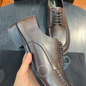 Giày tây Dolce & Gabbana nam màu nâu da trơn dây buộc - Ảnh 7