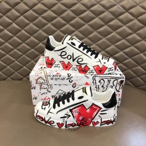 Giày Dolce & Gabbana unisex màu trắng phối hoạ tiết nhiều màu - Ảnh 3
