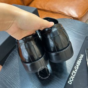 Giày nam Dolce & Gabbana màu đen da trơn logo cao cấp - Ảnh 9