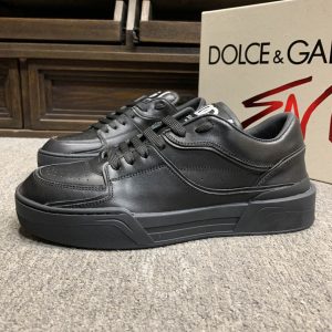 Giày sneaker nam Dolce & Gabbana da thật màu đen logo trắng - Ảnh 7