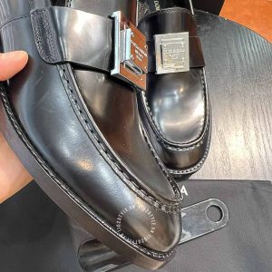 Giày nam Dolce & Gabbana màu đen da trơn logo cao cấp - Ảnh 6