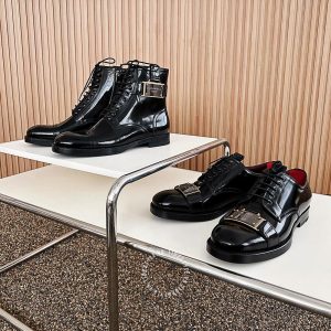 Giày nam Dolce & Gabbana boot màu đen cao cấp - Ảnh 3