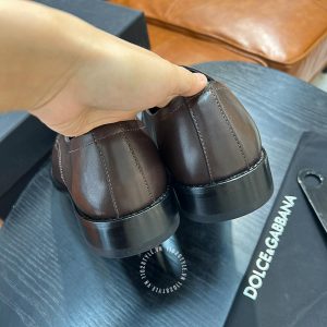 Giày tây Dolce & Gabbana nam màu nâu da trơn dây buộc - Ảnh 9