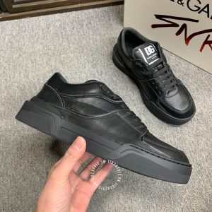 Giày sneaker nam Dolce & Gabbana da thật màu đen logo trắng - Ảnh 3