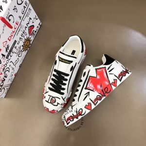 Giày Dolce & Gabbana unisex màu trắng phối hoạ tiết nhiều màu - Ảnh 2