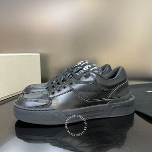 Giày sneaker Dolce & Gabbana da thật màu đen logo trắng - Hình ảnh 2