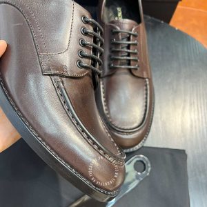 Giày tây Dolce & Gabbana nam màu nâu da trơn dây buộc - Ảnh 6