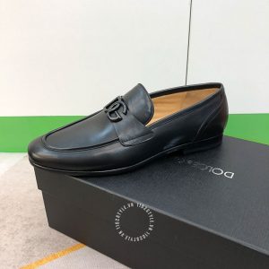 Giày Dolce & Gabbana loafer nam màu đen trơn logo D&G - Ảnh 6
