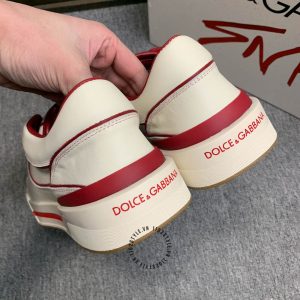 Giày sneaker Dolce & Gabbana màu be viền đỏ chất lượng cao - Ảnh 8