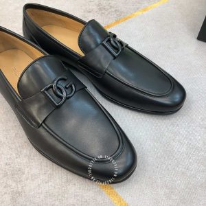Giày Dolce & Gabbana loafer nam màu đen trơn logo D&G - Ảnh 3