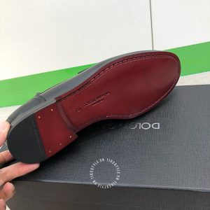 Giày Dolce & Gabbana nam loafer màu đen logo D&G vàng - Ảnh 9