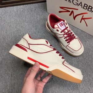 Giày sneaker Dolce & Gabbana màu be viền đỏ chất lượng cao - Ảnh 2
