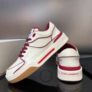 Giày sneaker Dolce & Gabbana unisex màu trắng viền đỏ nổi bật - Ảnh 5