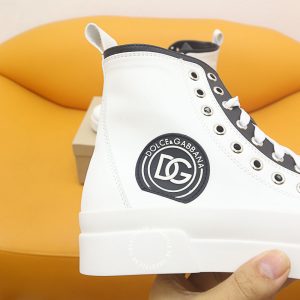 Giày Dolce & Gabbana sneaker boot màu trắng phối đen logo D&G - Ảnh 7