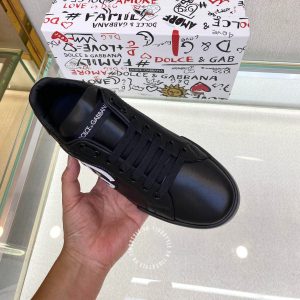 Giày Dolce & Gabbana nam màu đen logo trắng nổi bật - Hình ảnh 5