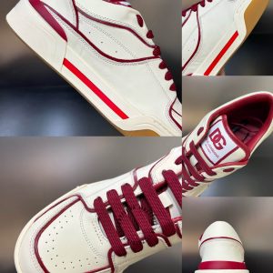 Giày sneaker Dolce & Gabbana unisex màu trắng viền đỏ nổi bật - Ảnh 7