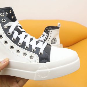 Giày Dolce & Gabbana sneaker boot màu trắng phối đen logo D&G - Ảnh 6