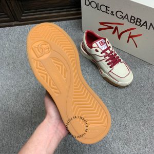 Giày sneaker Dolce & Gabbana màu be viền đỏ chất lượng cao - Ảnh 9
