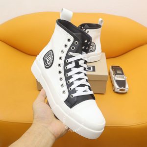 Giày Dolce & Gabbana sneaker boot màu trắng phối đen logo D&G - Ảnh 3