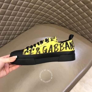 Giày Dolce & Gabbana đen phối hoạ tiết vàng rep 1:1 chính hãng - Ảnh 6