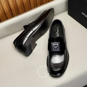 Giày lười Dolce & Gabbana nam màu đen bóng rep 1:1 chính hãng - Ảnh 4