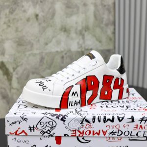 Giày Dolce & Gabbana trắng phối hoạ tiết rep 1:1 chính hãng - Hình ảnh 8