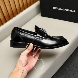 Giày lười Dolce & Gabbana nam màu đen bóng rep 1:1 chính hãng - Ảnh 7