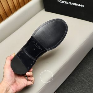 Giày tây Dolce & Gabbana nam màu đen replica 1:1 chính hãng - Ảnh 9