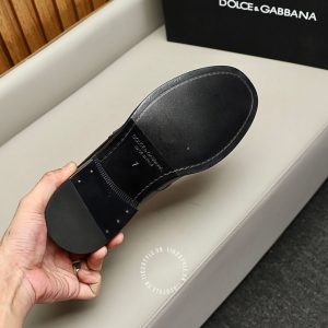 Giày lười Dolce & Gabbana nam màu đen bóng rep 1:1 chính hãng - Ảnh 9