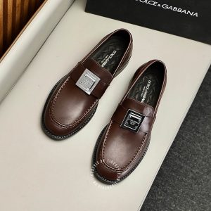 Giày Dolce & Gabbana da trơn màu nâu rep 1:1 chính hãng - Ảnh 2