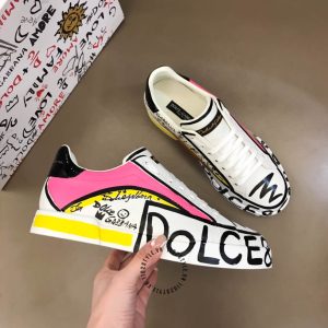 Sneaker Dolce & Gabbana hoạ tiết hồng rep 1:1 chính hãng - Ảnh 2
