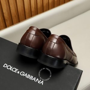 Giày Dolce & Gabbana da trơn màu nâu rep 1:1 chính hãng - Ảnh 8