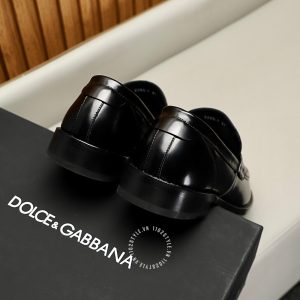 Giày lười Dolce & Gabbana nam màu đen bóng rep 1:1 chính hãng - Ảnh 8