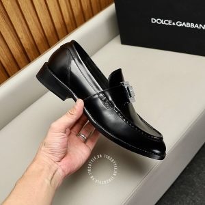 Giày lười Dolce & Gabbana nam màu đen bóng rep 1:1 chính hãng - Ảnh 6