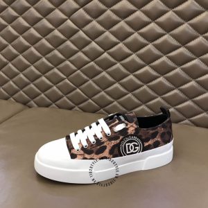 Giày unisex Dolce & Gabbana màu trắng hoạ tiết da báo hàng hiệu - Ảnh 8