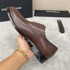Giày tây Dolce & Gabbana nam màu nâu hàng hiệu cao cấp - Ảnh 7